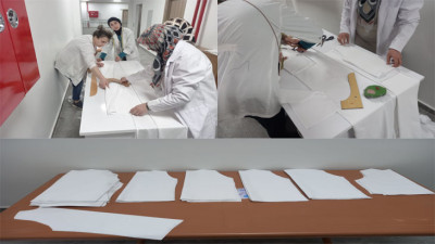 Depremzede Çocuklar İçin Giysi Dikimi