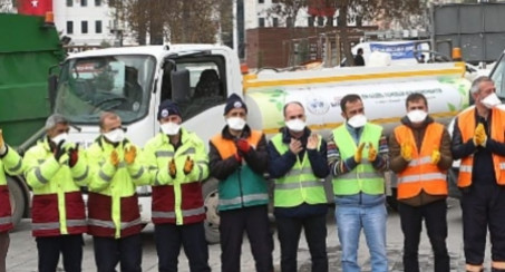 ELAZIĞ BELEDİYESİ PERSONELİNDEN SAĞLIK ÇALIŞANLARINA ALKIŞ DESTEĞİ