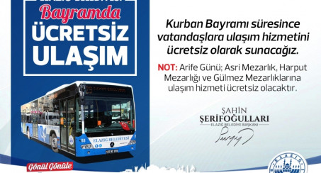 BAYRAM'DA ULAŞIM ÜCRETSİZ