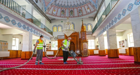 ELAZIĞ BELEDİYESİ CAMİLERDE HİJYEN ÇALIŞMASI BAŞLATTI