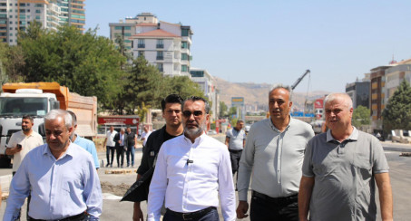 Başkan Şerifoğulları Hazardağlı Kavşağı'nda İncelemelerde Bulundu