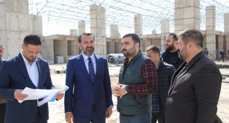 Başkan Şerifoğulları Yeni Terminal Binası İnşaatında İncelemelerde Bulundu