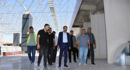 Başkan Şerifoğulları, Yeni Terminal Binası İnşaatında İncelemelerde Bulundu