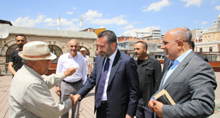 BAŞKAN ŞERİFOĞULLARI, YIKIMI YAPILACAK ESKİ ETSO BİNASINDA İNCELEMEDE BULUNDU