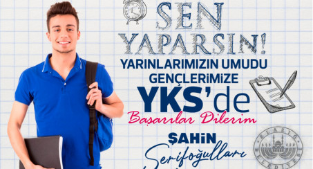 Başkan Şerifoğulları YKS' ye Girecek Öğrencilere Başarılar Diledi