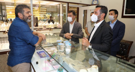 BAŞKAN ŞERİFOĞULLARI'NDAN KUYUMCULAR ÇARŞISI'NA ZİYARET