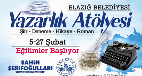 Elazığ Belediyesi 3. Yazarlık Atölyesi Başlıyor