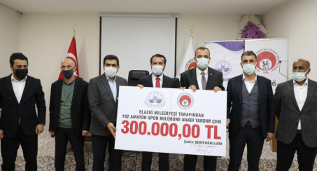 Elazığ Belediyesi'nden Amatör Spor Kulüplerine Nakdi Yardım Desteği