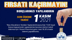 Elazığ Belediyesi'nden Duyuru Yapılandırma İlk Taksit Ödemesinde Son Tarih 1 Kasım