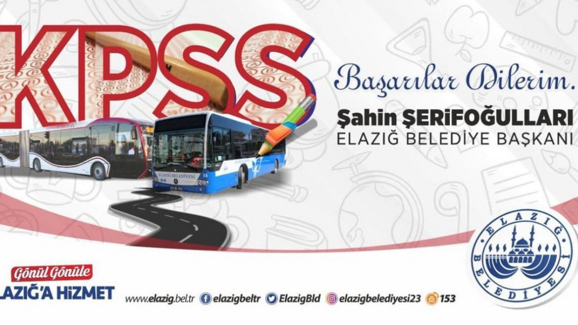 Elazığ Belediyesi'nden KPSS'ye Girecek Adaylara Ücretsiz Ulaşım Desteği