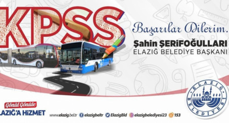 Elazığ Belediyesi'nden KPSS'ye Girecek Adaylara Ücretsiz Ulaşım Desteği