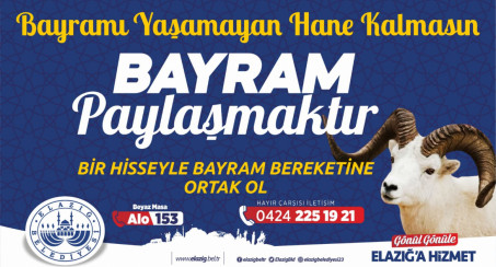 Elazığ Belediyesi'nden Kurban Bağışı Çağrısı