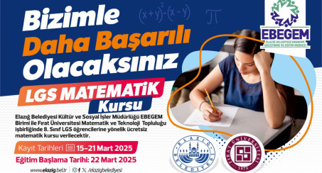 Elazığ Belediyesi'nden LGS'ye Hazırlanan Öğrencilere Ücretsiz Matematik Kursu