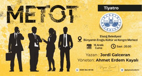 Elazığ Belediyesi'nden 'Metot' Tiyatro Oyununa Davet