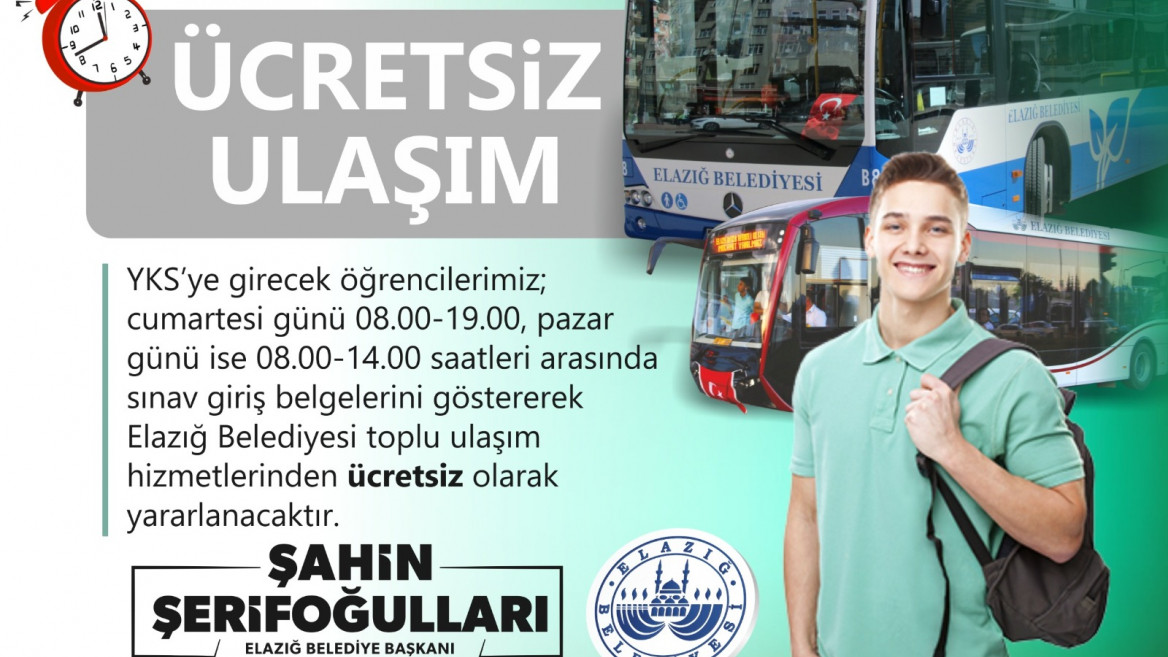 ELAZIĞ BELEDİYESİ'NDEN ÖĞRENCİLERE ÜCRETSİZ ULAŞIM İMKANI