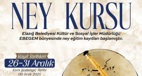 Elazığ Belediyesi, Ney Kursu Düzenleyecek