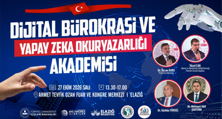 Elazığ Belediyesi'nin Ev Sahipliğinde 'Dijital Bürokrasi ve Yapay Zeka Okuryazarlığı Akademisi' Düzenlenecek