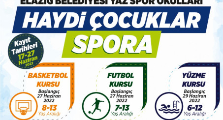 Elazığ Belediyesi'nin Ücretsiz Yaz Spor Kursları İçin Kayıtlar Başladı