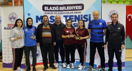 Elazığ Belediyesi Tarafından Düzenlenen Kurum ve Kuruluşlar Arası Masa Tenisi Turnuvası Sona Erdi