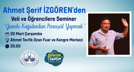 ELAZIĞ BELEDİYESİ TARAFINDAN 'GAZETE KAĞIDINDAN PARAŞÜT YAPMAK' ADLI SEMİNER DÜZENLENECEK