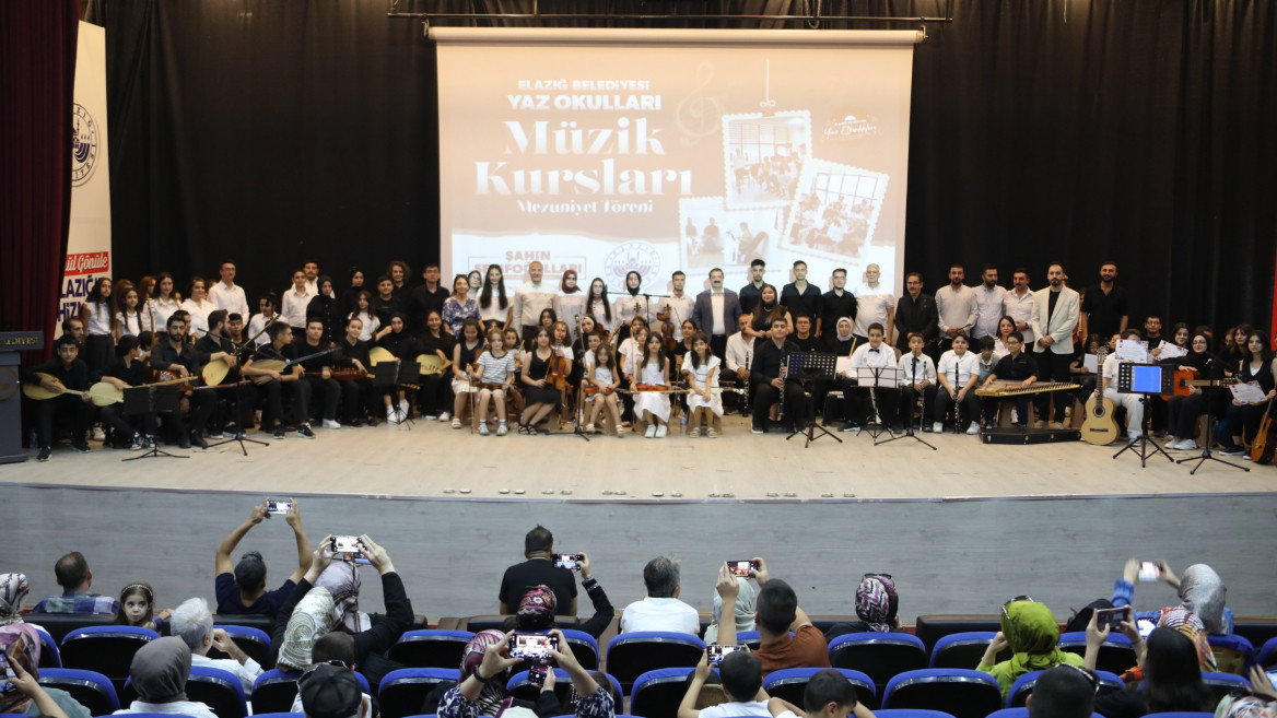 Elazığ Belediyesi Yaz Müzik Kursu Finalinde Sertifika Heyecanı