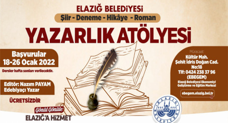 Elazığ Belediyesi 'Yazarlık Atölyesi' İle Genç Yazarları Keşfedecek