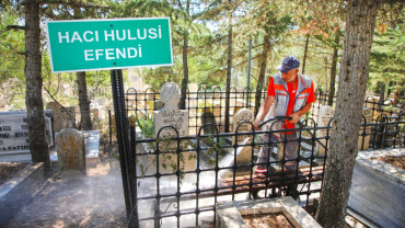 Mezarlık Alanları Bayrama Hazırlandı