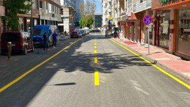 Elazığ Belediyesi Tarafından, Asfaltlanan Yolların Çizgileri Çekildi