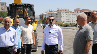 Başkan Şerifoğulları Hazardağlı Kavşağı'nda İncelemelerde Bulundu