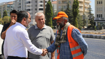 Başkan Şerifoğulları Hazardağlı Kavşağı'nda İncelemelerde Bulundu