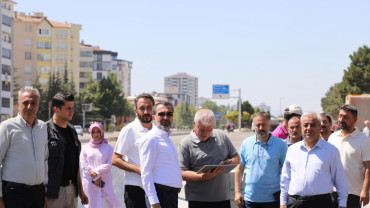 Başkan Şerifoğulları Hazardağlı Kavşağı'nda İncelemelerde Bulundu