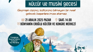 Elazığ Belediyesi, 'Mevlana Kültür ve Musiki Gecesi' düzenleyecek