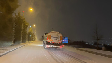 Elazığ Belediyesi Karla Mücadele Ekipleri Sahada