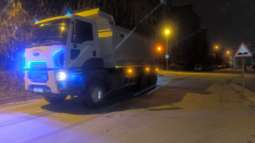 Elazığ Belediyesi Karla Mücadele Ekipleri Sahada