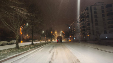 Elazığ Belediyesi Karla Mücadele Ekipleri Sahada