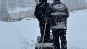 Elazığ Belediyesi Karla Mücadele Ekiplerinden Yoğun Mesai