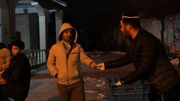 Tarihi Harput'ta Kar Temizliği