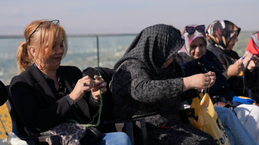ESMEK'ten Harput Cam Seyir Terası'nda Örgü Etkinliği