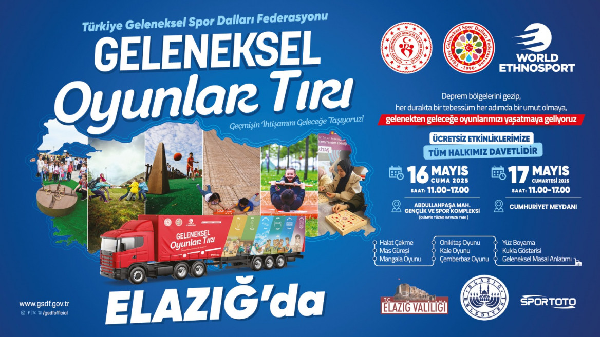 Geleneksel Oyunlar Tırı, Elazığ'da Çocuklarla Buluşacak