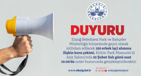 İşçi Alımına İlişkin Kura Çekimi