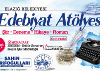 Elazığ Belediyesi Edebiyat Atölyesi’ne Online Olarak Başvuru Yapılabilecek