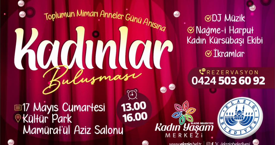 Elazığ Belediyesi, “Kadınlar Buluşması” Etkinliği Düzenleyecek