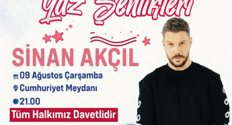 Sinan Akçıl, Elazığ Belediyesi Yaz Şenlikleri'nde Elazığlılarla Buluşacak