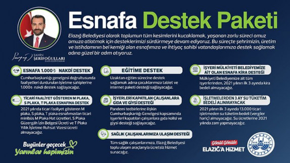 Elazığ Belediyesi Esnaf Destek Paketi